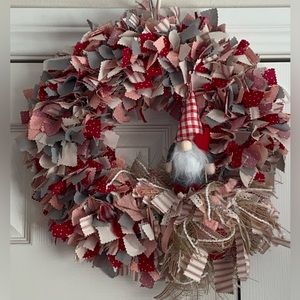 Handmade Fabric/Rag Wreath - see details
